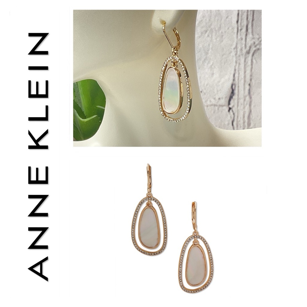 🐘🐘 Anne Klein Mother of Pearl Drop Earrings